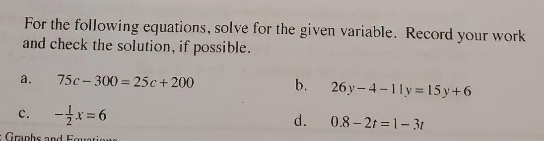 The question is in the photo. Complete C and D.