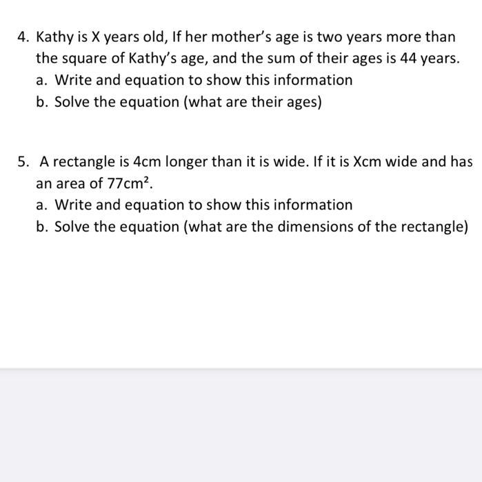 WORDED QUADRATIC EQUATION!!! PLS HELP MOSTLY NUMBER 5 PLS 