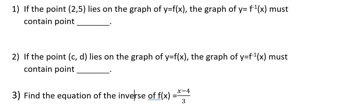 The questions are in the picture. please answer showing work