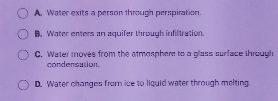 Which event is caused by gravity?