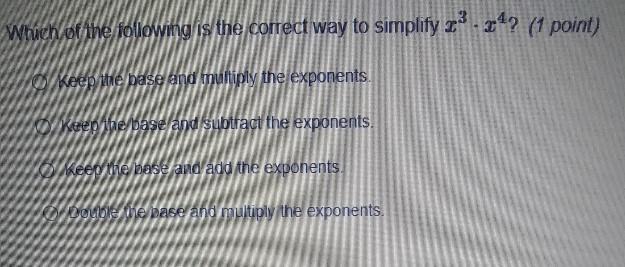 which of the following is the correct way to simplify