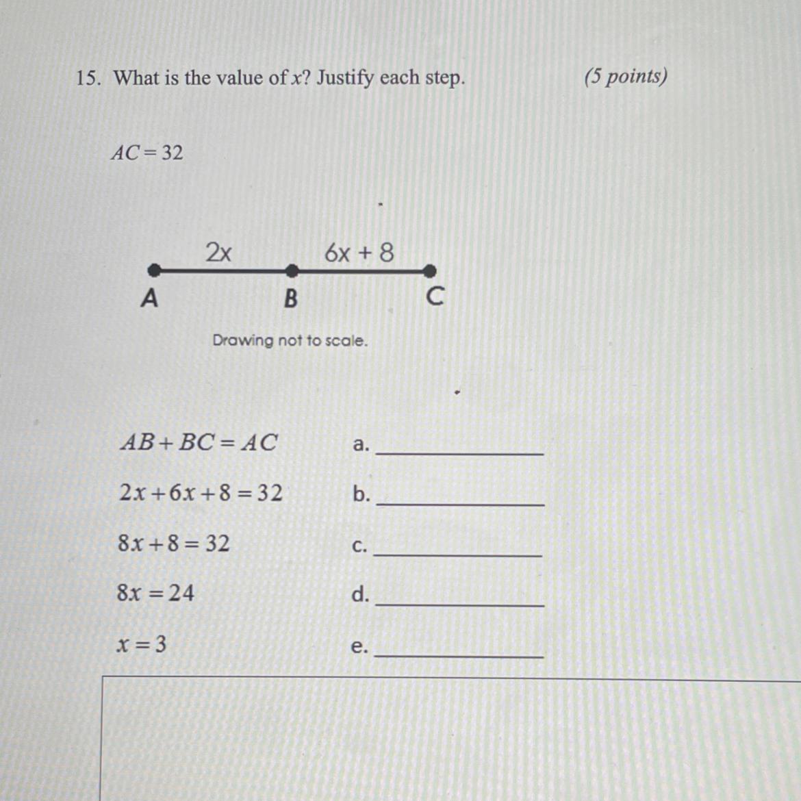 NEED HELP ASAPWhat is the value of X? Justify each step 