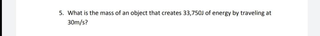 find mass of the object