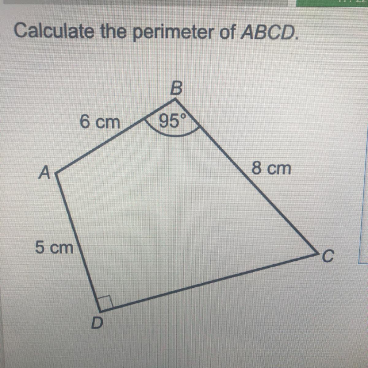 Calculate The Perimeter Of ABCD.B+6 Cm9508 Cm5 CmC