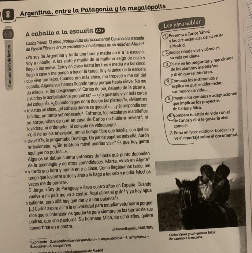 Quelquun pourrais maider rpondre aux questions de 1 6. Il me manque surtout la 3. Merci beaucoup 