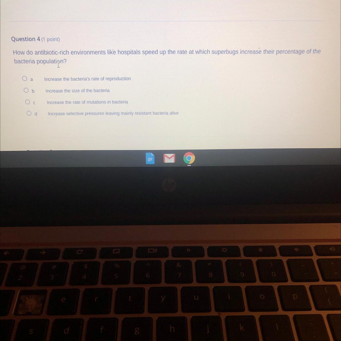 How do antibiotic-rich environments like hospitals speed up the rate at which superbugs increase their