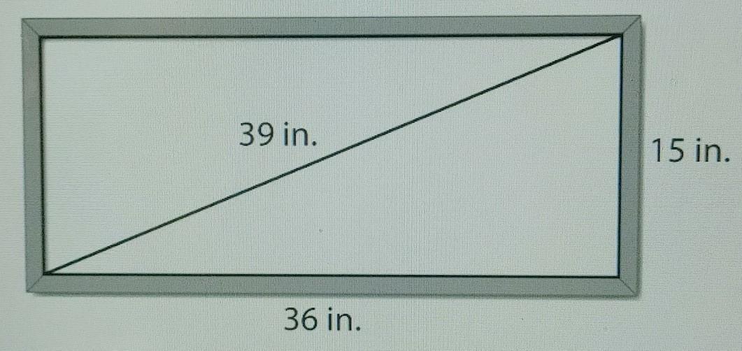You construct a picture frame with a diagonal piece attached to the back for support, as shown below.