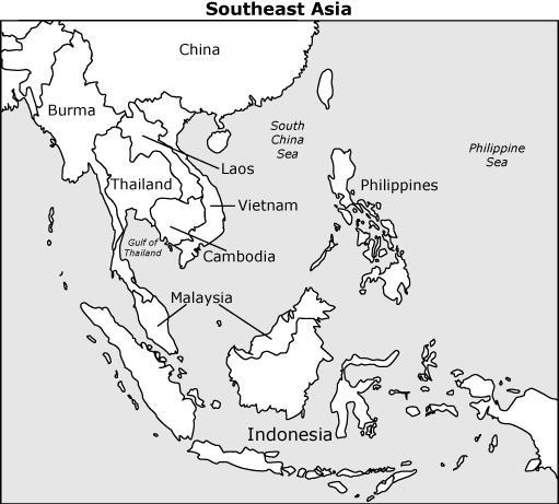 Which statement is supported by the map? A) Road systems in Southeast Asia are among the finest in the