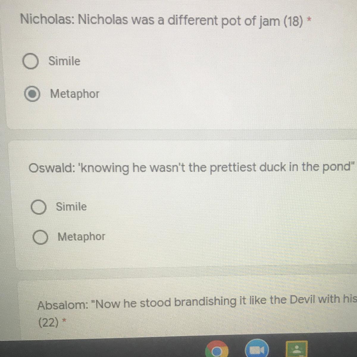 Oswald: 'knowing He Wasn't The Prettiest Duck In The Pond" (18) *SimileMetaphor