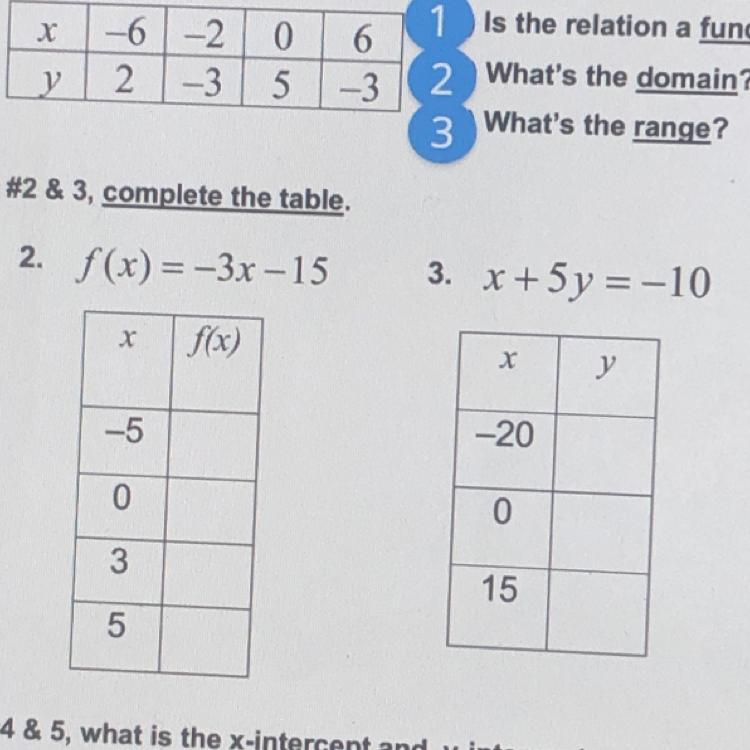 I need help on how to complete the table, thanks.