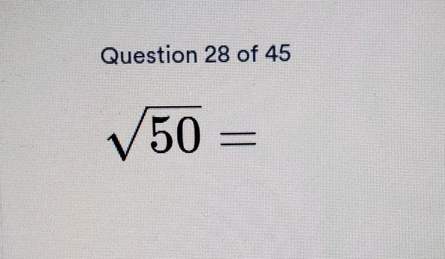 Question 28 Of 45 V50