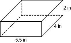 A box containing a present is shown.How much wrapping paper is needed to wrap the present?A. 41 in2B.