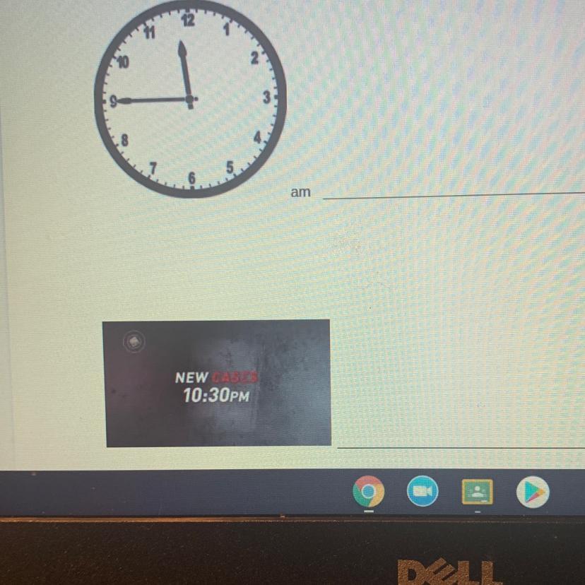 Look at the clock and tell me what time it is in Spanish right out your answer for example say: son las