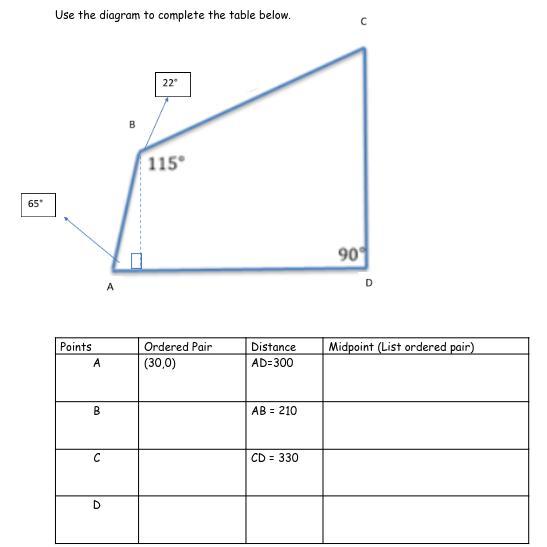 On this document you will notice there are no sides lengths provided. However, the rooftop length AD