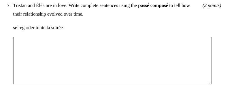 Help With My French Work Pls! Image Attached