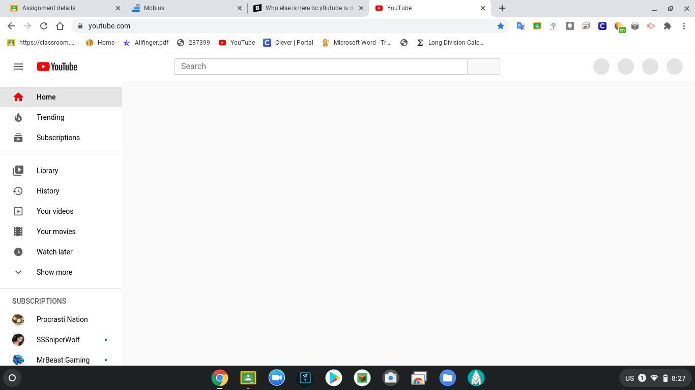 Now The Y0utube Home Screen Is Gone
