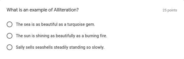What is an example of Alliteration?"I Hear America Singing" By Walt Whitman