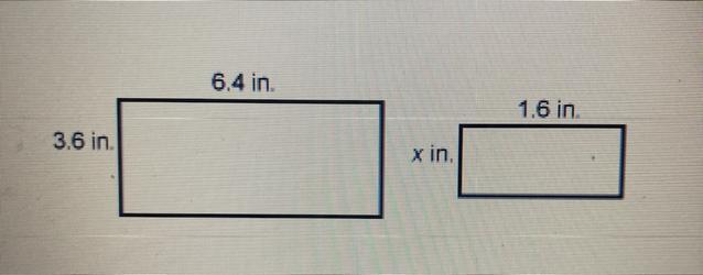 This Scale Drawing Shows A Reduction In A Figure.What Is The Value Of X?Enter Your Answer As A Decimal