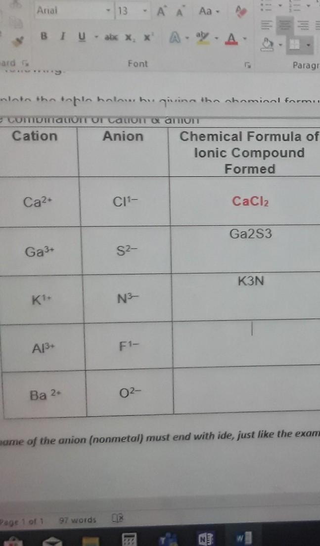 please help . also need the name of their binary ionic compound . 