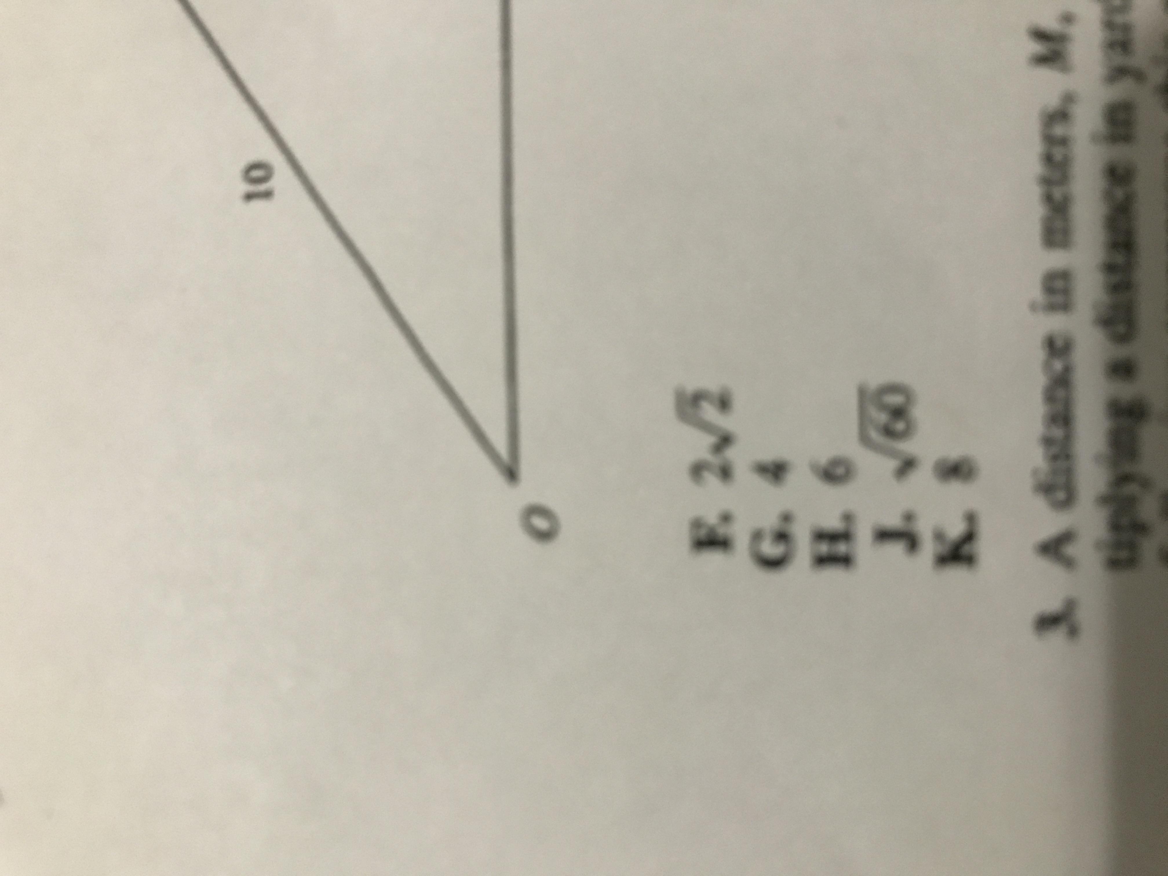 What is the answer? Given right triangle MNO below. how many units long is NO?
