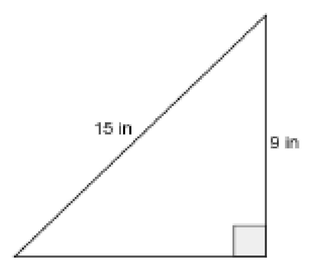Determine the length of the unknown side of the right triangle. If it is not an exact answer, what integer