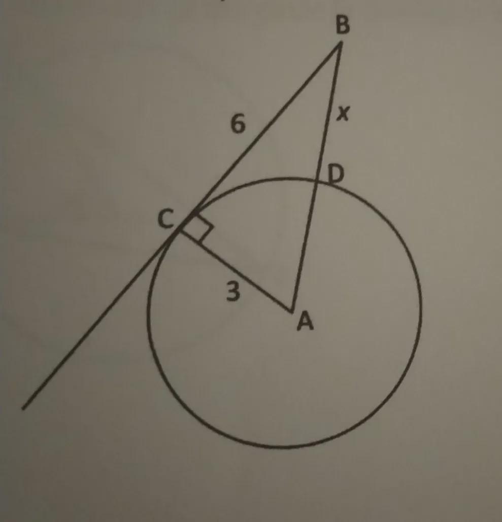 determine the length of line BD given by X in the figure give your answer two decimal places 