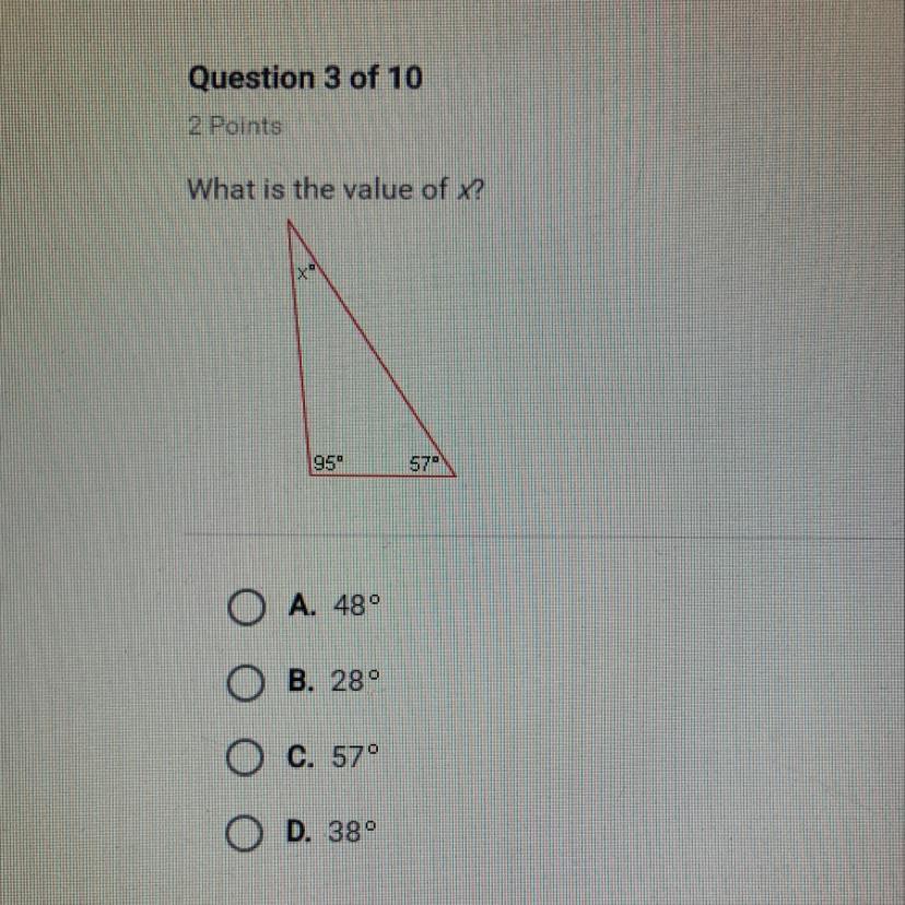 What is the value of x?