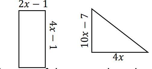 The Area Of The Rectangle Andtriangle Are In The Ratio2: 5, Respectively. Find Theperimeter Of The Rectangle.