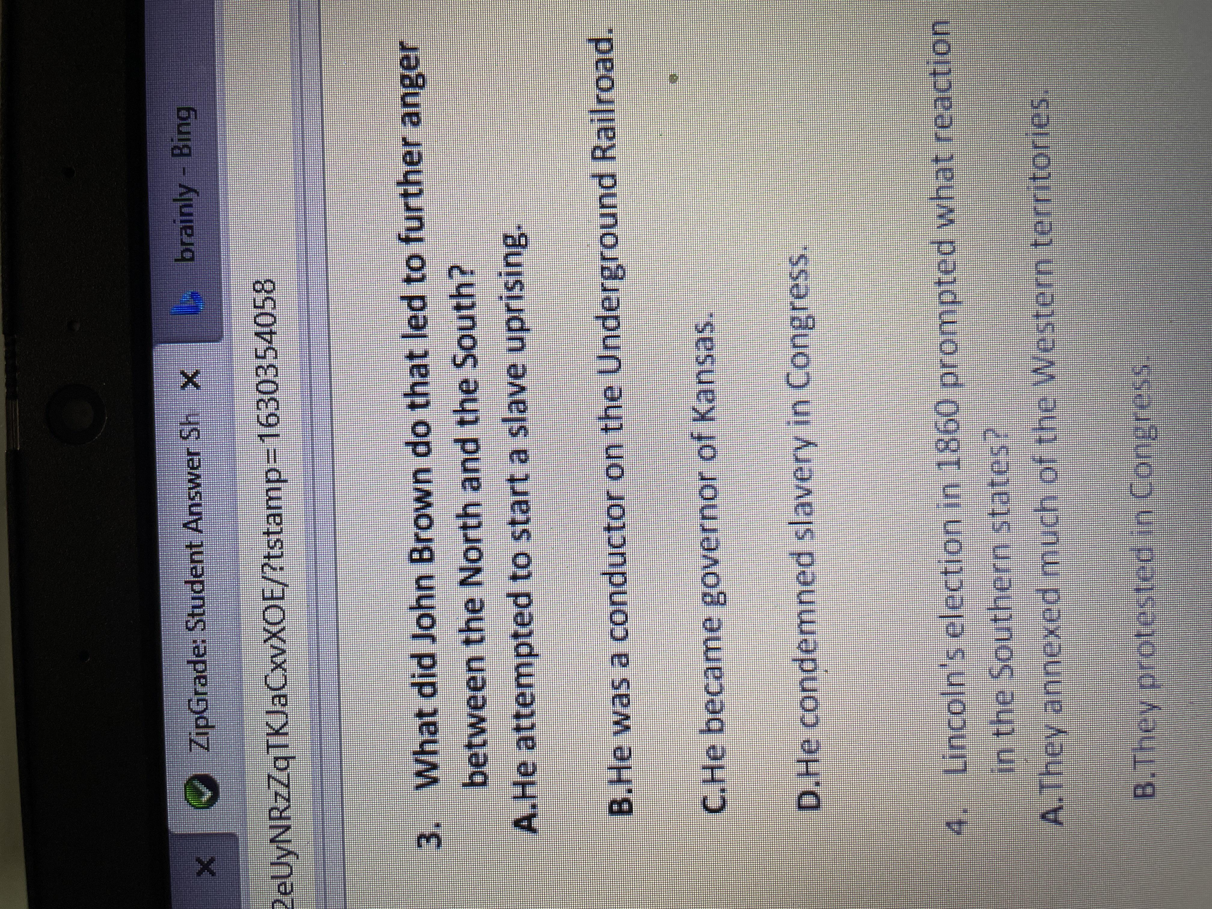 Civil war what did John brown do that led to further anger between north and south