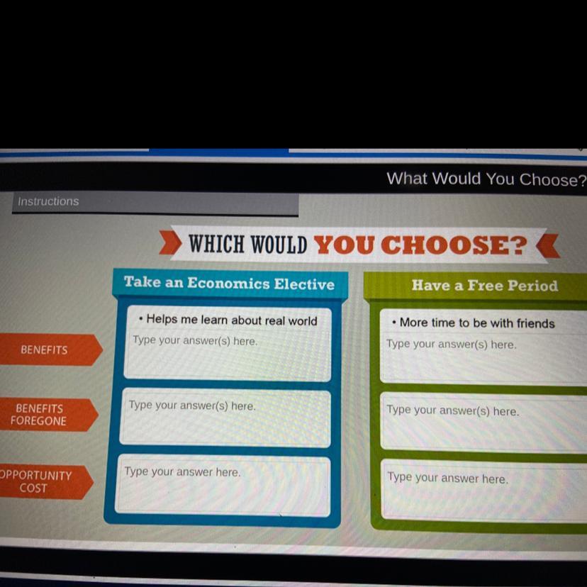 InstructionsWHICH WOULD YOU CHOOSE?