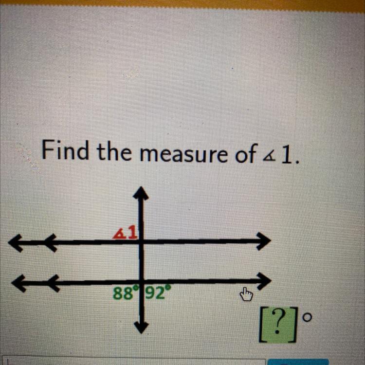 Find the measure of &lt; 1.