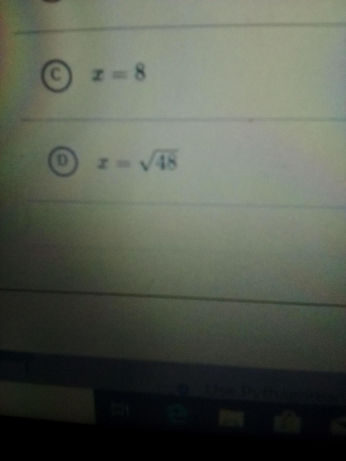 Find the value of x in the isosceles triangle shown below.