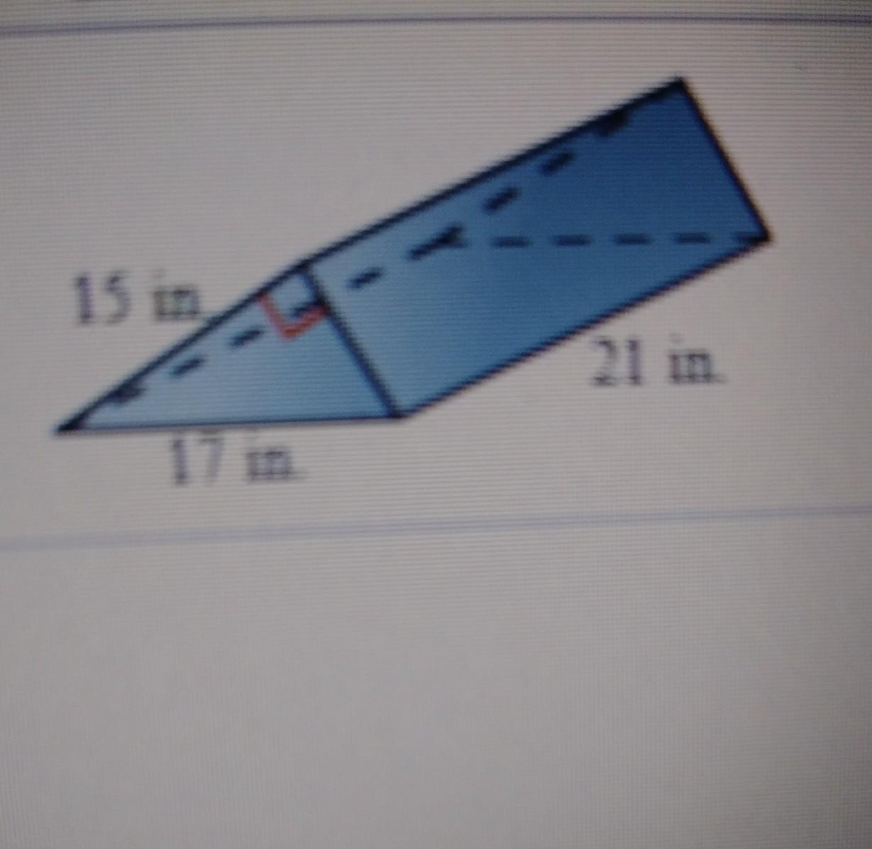 use formulas to find the lateral area and surface area of the prism .The lateral area of the prism is