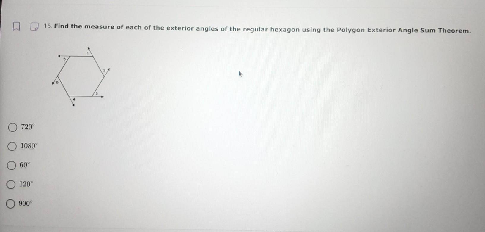 Find the measurement of each exterior angle