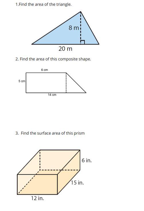 I need help with question 1, 2, 3.