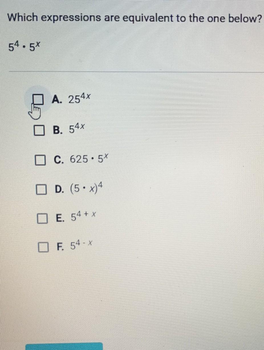 which expressions are equivalent ??
