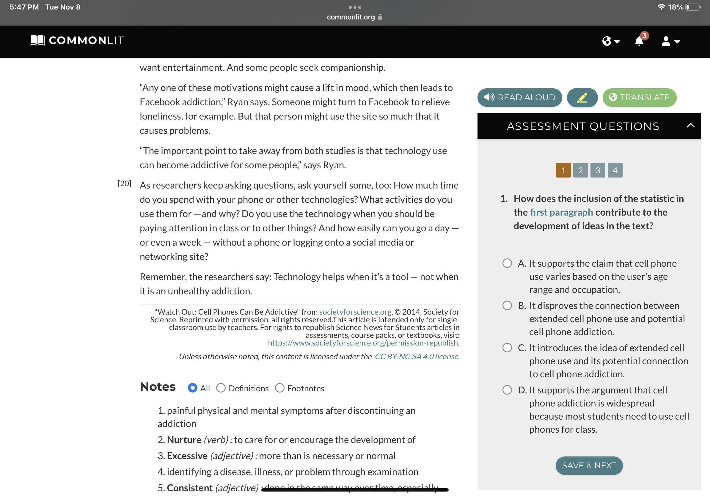 How does the inclusion o&amp; the statistic in the first paragraph contribute to the development of ideas