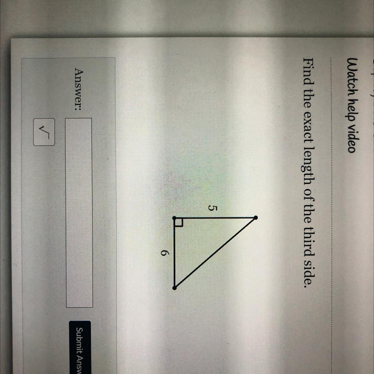 Find The Exact Length Of The Third Side.56