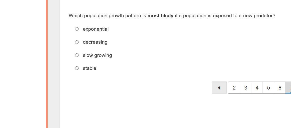 PLS HELPP!! super easy Which population growth pattern is most likely if a population is exposed to a