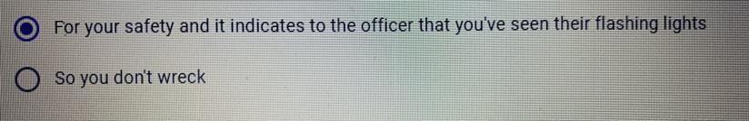 Why should you slow down below the speed limit and turn on hazardlights as you exit a highway to pull