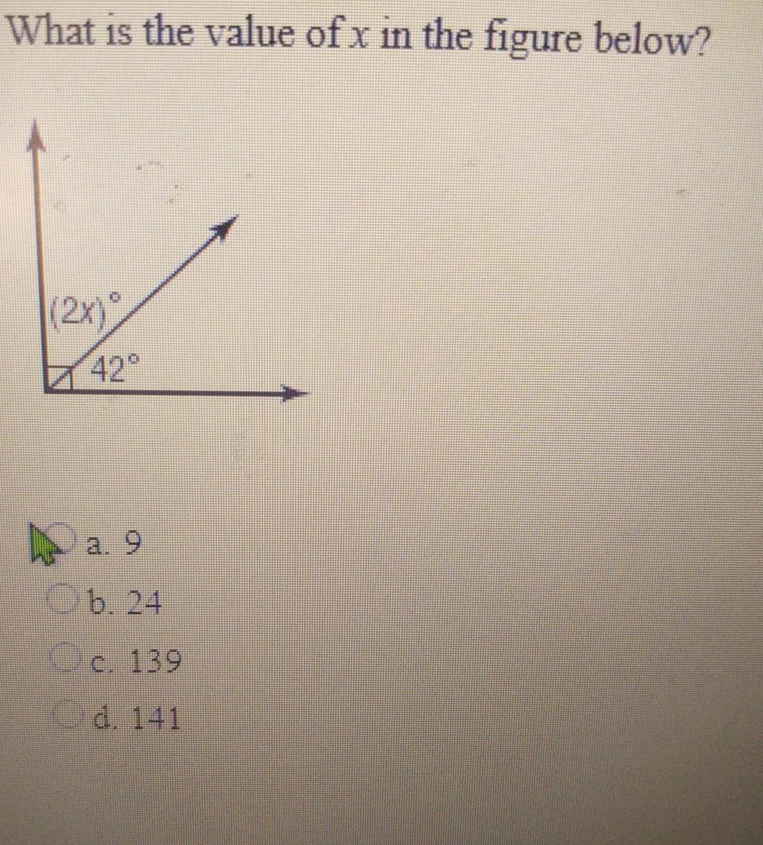 what is the value of x in the figure below (PLS HELP ILL GIVE YOU 100 POINTS AND MARK BRAINLIEST) 
