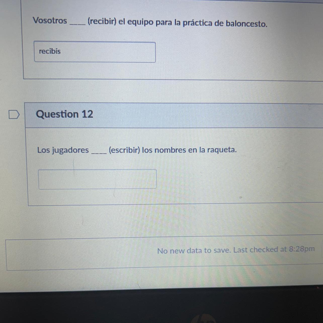 conjugation please thank you 