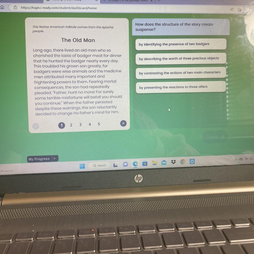 How does the structure of the story create suspense 