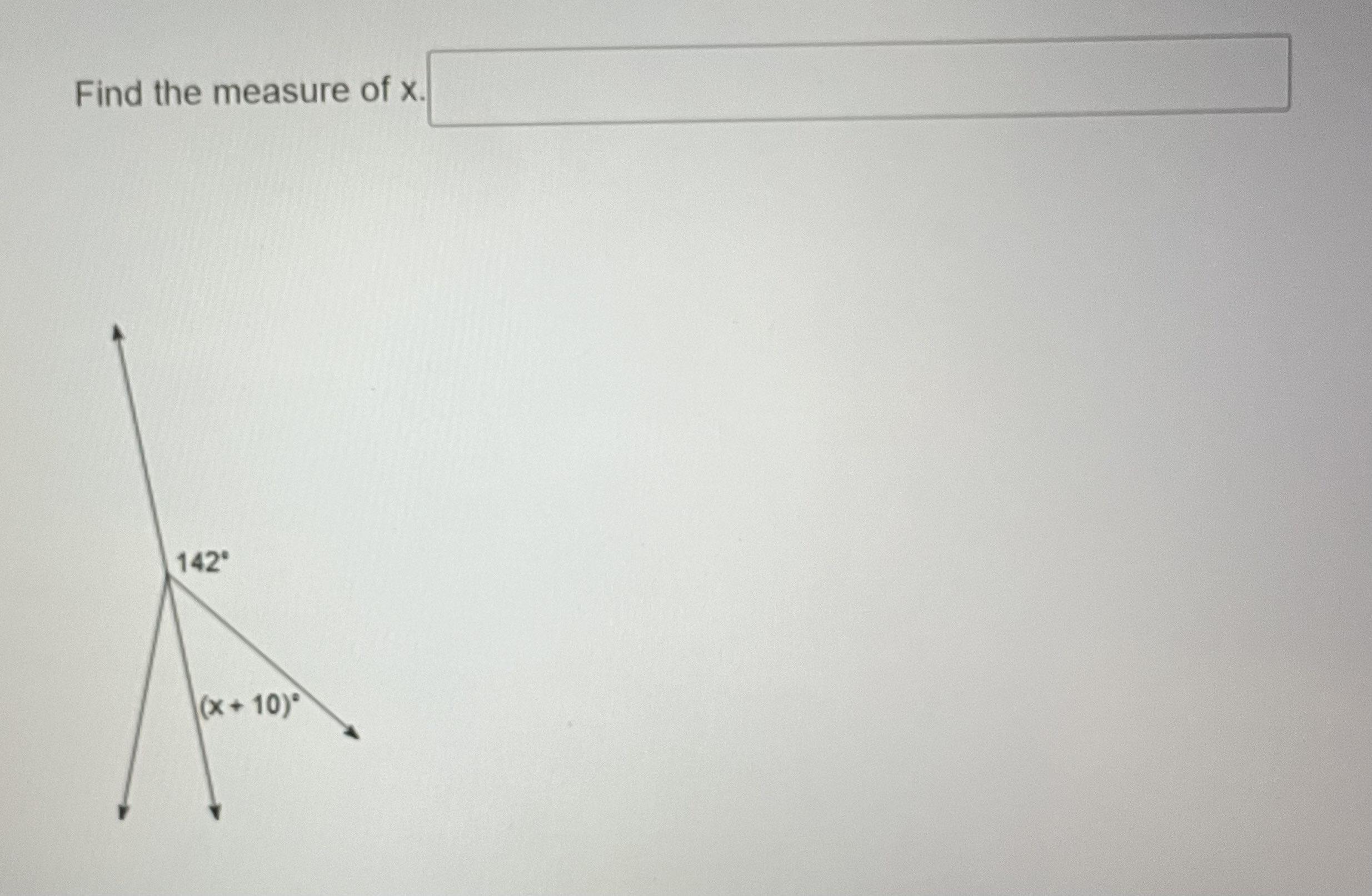 Find the measure of x.