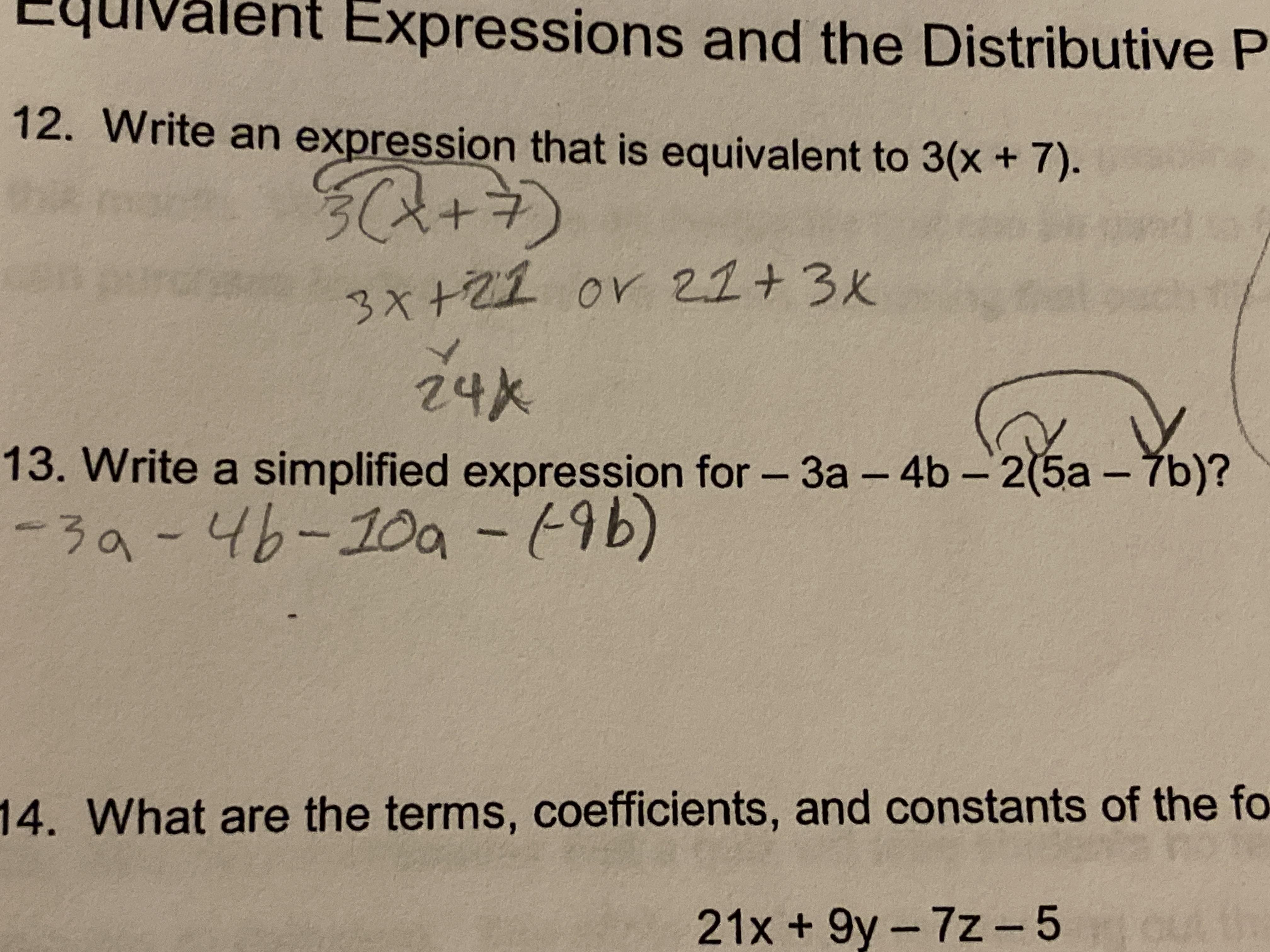 Help please and thank you and please explain how you got it. Its #13!