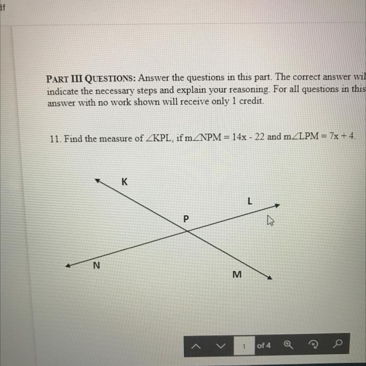 11. Find the measure of 