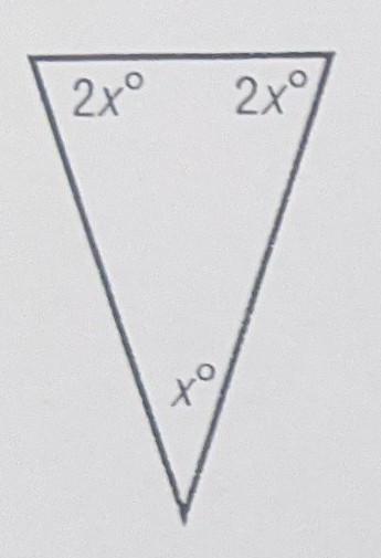 Find the value of x in this triangle