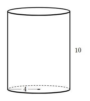 Find the volume of the cylinder.