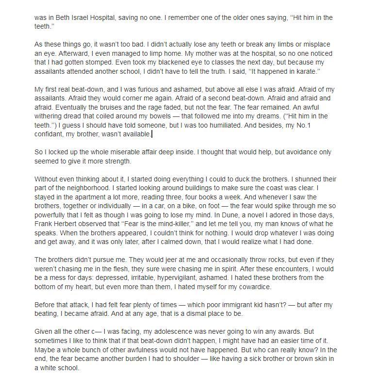 I want to know if this is a good summary for "The Terror"My summary- Junot, an immigrant, moved to the