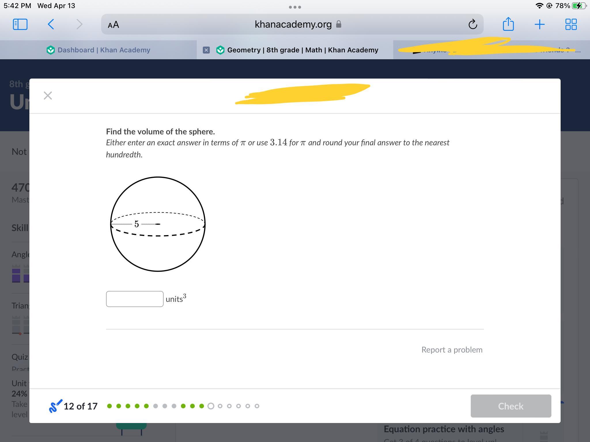 (100 points) ASAP need help with khan academy practice